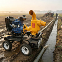 Pompe centrifuge automatique de déshydratation des eaux usées haute pression avec moteur diesel monocylindre pour l'irrigation agricole