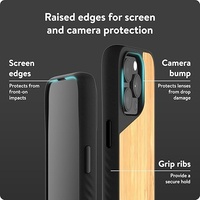 Limitless 5.0 Antichoc Magnétique En Cuir Bois Polycarbonate Couverture De Téléphone Étui De Protection Compatible pour iPhone 15 Pro Max Plus