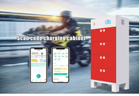 Armoire de charge de batterie de vélo électrique et de scooter à 8 emplacements fiables pour l'extérieur