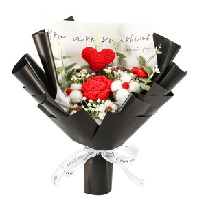 Ramo de Flores de Ganchillo DAMAI, Rosa Artificial Hecha a Mano, Diseño Moderno para el Día de San Valentín, Día de la Madre, Boda, Cumpleaños - Product Image 5