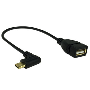 สายเคเบิลอะแดปเตอร์ประเภท C เป็น USB OTG แบบมุมฉากสำหรับอุปกรณ์แอนดรอยด์พร้อมขั้วต่อชุบทองแกนทองแดงบริสุทธิ์หุ้มด้วยพีวีซี - Product Image 3