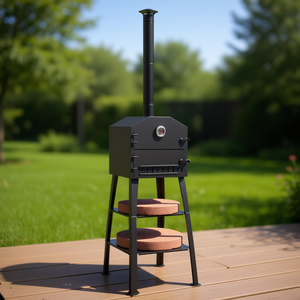 Horno de Pizza para Exteriores a Leña con Piedras Refractarias para Hornear, Diseño Vertical de 15 Pulgadas de Altura - Product Image 2