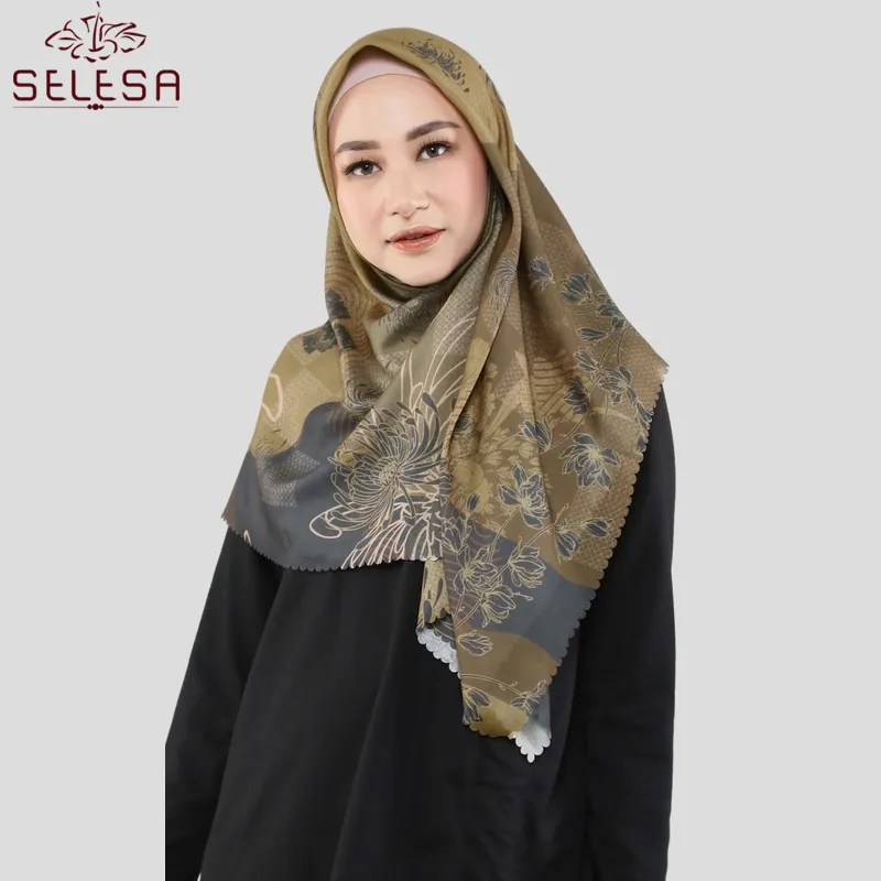 Skaf Echarpe De Cheveux Delivery Custom Design Printed Scarf Women Heavy Chiffon Muslim Hijab Fashion Accessories