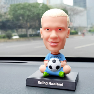 Beckham Haaland Custom Q Version Bobble Head Doll Whimsical Interior Decoration for Vehicle Resin <b>Ornament</b> for <b>Car</b> Interior - Product Image 2