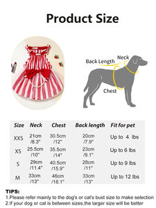 Ufbemo Puppy Verticaal Gestreepte Rok Zomer Hond Rokje Prinses Hond Trouwjurk Kat Rok <span class=keywords><strong>Shih</strong></span> <span class=keywords><strong>Tzu</strong></span> <span class=keywords><strong>Dog</strong></span> Clothe - Product Image 6