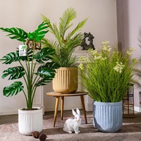 Pot de fleurs en MgO directement de l'usine, jardinière en oxyde de magnésium, argile fibreuse, léger, ciment décoratif, intérieur/extérieur, fabricant OEM
