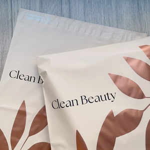 Enveloppe en polyéthylène biodégradable pour colis, impression personnalisée avec logo or rose, sac d'emballage pour expédition en plastique, sac/enveloppe en polyéthylène - Product Image 2