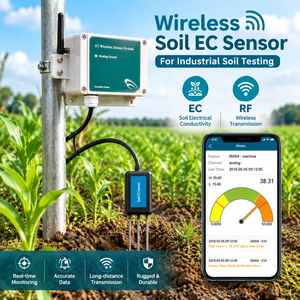 Système de capteur de conductivité électrique du sol sans fil G7 avec station de base, surveillance de la température et transmission de signal RF pour usage agricole - Product Image 1