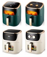 Fours 8L friteuses intelligentes friteuse à air multifonctionnelle mécanique voix écran tactile Friteuse électrique friteuse à air électrique
