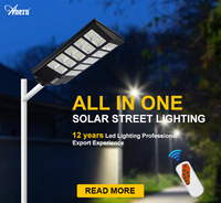 Lampes solaires à détecteur de mouvement Anern ABS IP65 Extérieur Tout-en-un Lampe solaire LED pour rue