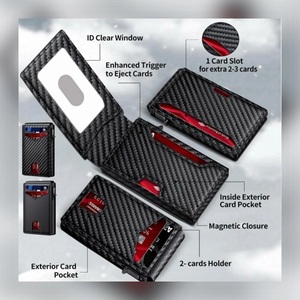 Cartera Magnética Bifold con Bloqueo RFID para Hombre, Tarjetero Delgado de Cuero Premium con Espacio para Identificación y Tarjetas de Crédito, Minimalista - Product Image 4