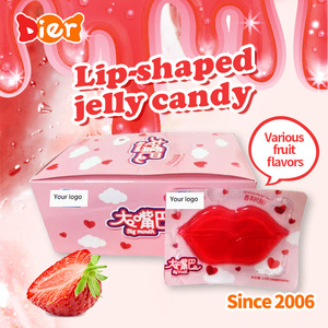 Caramelle all'ingrosso Custom Private Label 3D dolce Sexy grande forma di labbra gommose morbido sapore di fragola caramelle Halal caramelle <span class=keywords><strong>e</strong></span> <span class=keywords><strong>dolci</strong></span> OEM - Product Image 3