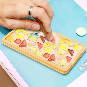 แพ็ค 6 ชิ้น ถาดไม้ไผ่ ถาดสี่เหลี่ยม ขนาดเล็ก ที่รองแก้วไม้ไผ่ ถาดไม้ ถาดไม้ไผ่สำหรับกาแฟ ชา เค้ก โมเสก DIY - Product Image 5