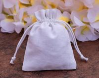 Pochette en coton cadeau imprimée personnalisée avec cordon de chanvre nature