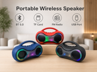 Boombox-Stil BT 5.3 Lautsprecher 8W RGB-Lichter TF USB FM Tragbares Audio-Gerät mit Tragegriff für Outdoor OEM ODM