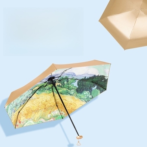 Mini paraguas plegable de cápsula moderno para damas, <span class=keywords><strong>6</strong></span> costillas UV con protección solar, bolsillo para teléfono para negocios, Golf, <span class=keywords><strong>gran</strong></span> regalo para adultos - Product Image 6