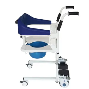 최신 판매 이동 의자 개화 병원 의학 장애인 이동 의자 화장실 샤워 휠체어 변기