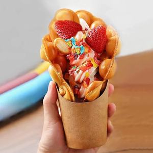 Duy nhất tường dùng một lần Kraft Cốc giấy để nướng cho Take-out Đảng Waffle Ice Cream khoai tây chiên khoai tây chiên đồ ăn nhẹ chủ - Product Image 5