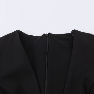 Vestido Mini Personalizado 2026 para Mujer con Detalle de Lazo, Cuello en V, Manga Corta, Corte Ajustado, Estilo Línea A, Vestido de Verano con Lazo Delantero, Fabricación OEM/ODM en China - Product Image 5