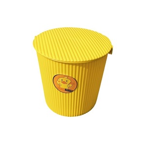 <b>Plastic</b> Bath Bucket <b>Stool</b> 25cm With Lid For Kindergarten Home Bathroom Use Mixed Color - Product Image 5