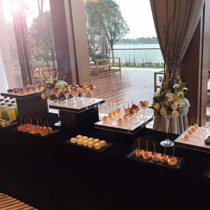 Witte Acryl Buffet Eten Presentatie Schalen <span class=keywords><strong>Dessert</strong></span> Break Cake Snack Rek Acryl Gebak Presentatie Box voor Buffet Tafel Bruiloft - Product Image 3