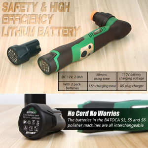 Không dây mini xe đánh bóng DIY công nghiệp tẩy lông đánh bóng Kit 12V 2.0Ah pin 6 2 cái hộp công cụ đầu chi tiết - Product Image 2