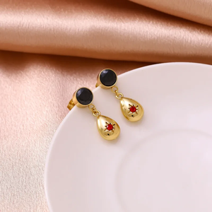 Pendientes de Circonita de Moda, Accesorios de Acero Inoxidable 304 Chapados en Oro, Joyería para las Orejas, Perfectos para Mujeres, Uso Casual - Product Image 5