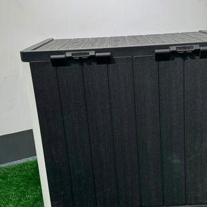 صناديق تخزين بلاستيكية مقاومة للماء لأثاث الحدائق، قابلة للطي، مربعة الشكل، كبيرة الحجم، للاستخدام الخارجي، صندوق تخزين للتخييم مع أغطية - Product Image 2