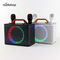 Mesin Karaoke Mini Profesional 20W Dengan 2 Mikrofon Nirkabel Speaker Bt 5.4 untuk Anak-Anak Pesta Rumah Harga Pabrik OEM ODM
