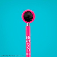 Stylo Gel Promotionnel en Plastique, Modèle Officiel Squid Game Coréen, Encre Noire Non Effaçable, Pointe 1.0mm, Idéal pour Cadeau Artistique ou Publicitaire