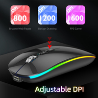 Souris USB personnalisée pour ordinateur JERTECH d'usine Souris de jeu sans fil BT RGB double mode