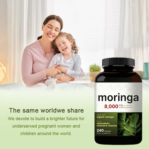 Hữu Cơ Moringa thảo dược bổ sung người lớn chất chống oxy hóa 8000mg mỗi phục vụ 240 viên nang đôi kín UV bảo vệ phòng thí nghiệm thử nghiệm - Product Image 4