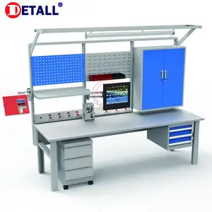 Detall Bàn Làm Việc Bằng Gỗ Nặng Đa Năng Có Ngăn Kéo