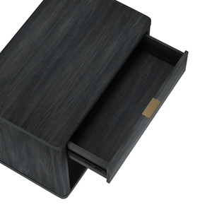 Nightstand In Charcoal Gray Modern Minimalist Design <b>Storage</b> <b>Drawer</b> Bedroom Furniture - Product Image 5