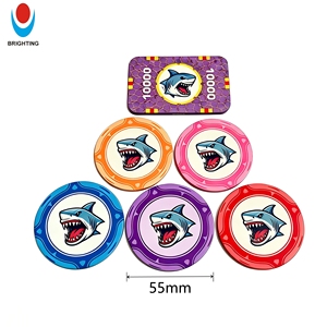 Estuche para Fichas de Póker de Cerámica Personalizado de 55 mm x 3,3 mm, Impresión UV de 50/43/39 mm con Cualquier Diseño, Arcilla ABS Acrílica para <span class=keywords><strong>Casino</strong></span>, Club, Familia y Juegos de Azar - Product Image 1