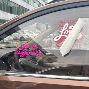 Decalcomanie <span class=keywords><strong>per</strong></span> parabrezza auto taglio personalizzato in vinile <span class=keywords><strong>con</strong></span> marchio stampa lettera testo Logo PVC auto trasferimento <span class=keywords><strong>adesivi</strong></span> - Product Image 1