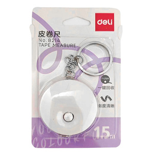 Deli Tape Measure 1.5m Round Keychain Measuring Tool For Office Tailoring Household Use - Product Image 2