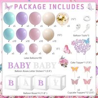 Nicro Prix Usine – Kit de Décoration Thème Papillon Rose et Violet pour Fête : Ballons, Boîte en Papier, Décoration de Gâteau – Anniversaire, Baby Shower