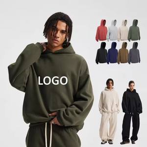 Sweat-shirt à capuche unisexe en molleton lourd Essential 430GSM Sweat-shirt uni surdimensionné de haute qualité pour hommes - Product Image 1