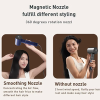 Sèche-cheveux de voyage électrique à succès, moteur ionique DC 110 000 tr/min, 1600W, haute vitesse, avec diffuseur et lisseur, pour usage domestique et hôtelier