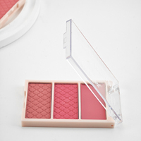 Palette de fard à joues et de poudre de contour pour le visage, fini mat naturel, résistant à l'eau, longue tenue, 3 couleurs, vente chaude