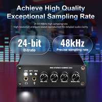 Adaptador de Audio Estéreo H1 AUX, Frecuencia de Muestreo Precisa de 24 bits y 48 kHz, Decodificador de Audio Digital USB, Tarjeta de Sonido Externa