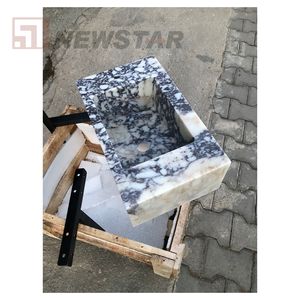 Newstar luxe Calacatta Viola marbre évier salle de bain évier pierre rectangulaire marbre évier - Product Image 4