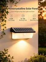 Lampu Dinding Luar Ruangan Tenaga Surya Lampu Sensor Gerak PIR Tahan Air 3 Mode Tanpa Kabel Lampu Taman Halaman Villa Balkon Dinding Eksterior