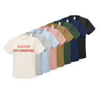 Vente en gros d'usine, t-shirts personnalisés pour hommes, impression à la demande, impression DTG, vêtements 65% coton 230G, t-shirts pour hommes