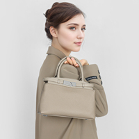 Bolso de noche único RZCK para mujer, bolso de mano elegante para mujer, bolsos de mano de cuero de grano completo de lujo azul sin marca, bolso hecho a mano