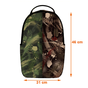 Sacs à dos d'école abstraits camouflage graffiti pour étudiants, adolescents, sacs à dos décontractés personnalisables avec logo, en polyester imperméable - Product Image 2