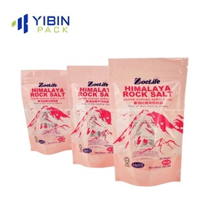 Tùy chỉnh <span class=keywords><strong>doypack</strong></span> đứng lên túi dây kéo hàng đầu trái cây sấy khô Muối gói thực phẩm túi có thể khóa lại bao bì đá muối với cửa sổ rõ ràng - Product Image 3