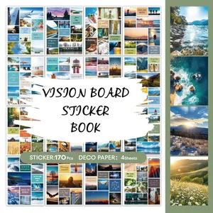 Kit de collage de rêves et d'objectifs DIY, livre d'autocollants pour tableau de vision, collage de rêves motivant, accessoire photo pour la fixation d'objectifs - Product Image 5