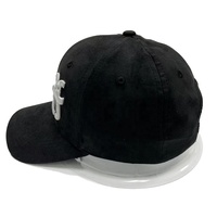 Casquette de baseball unisexe 6 panneaux personnalisée en gros Casquette en daim réglable avec doublure en satin Design brodé en 3D 100% polyester